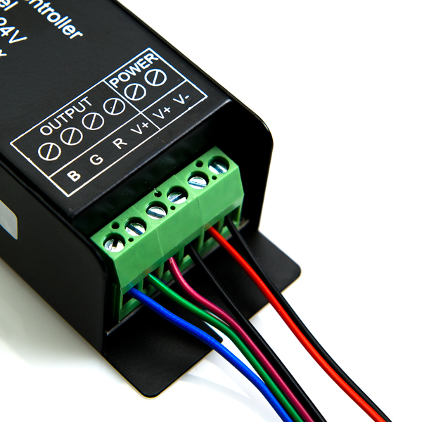 DC12-24V Max 12A 4A3CH, LED RGB Wireless RF Infrared Touch Color Remote Hulled Controller For RGB LED Light Strips or Modules DC12-24V Max 12A 4A3CH, LED RGB Wireless RF Infrared Touch Color Remote Hulled Controller For RGB LED Light Strips or Modules